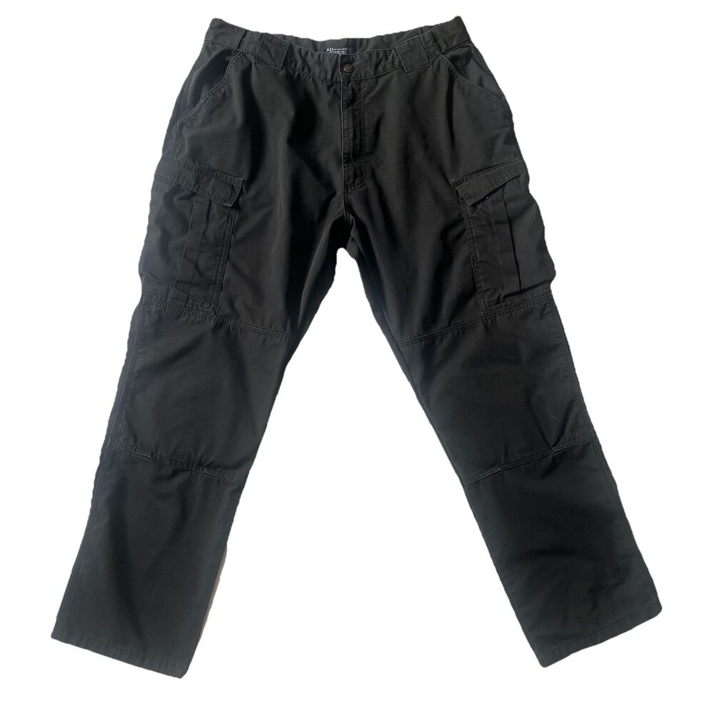 5.11 Tactical Mens Cargo Pants XL Reg 39.5-43 x 32 Black Ripstop 511 5.1.1.